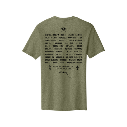 Oahu Fire Station T-Shirt Military Frost Green